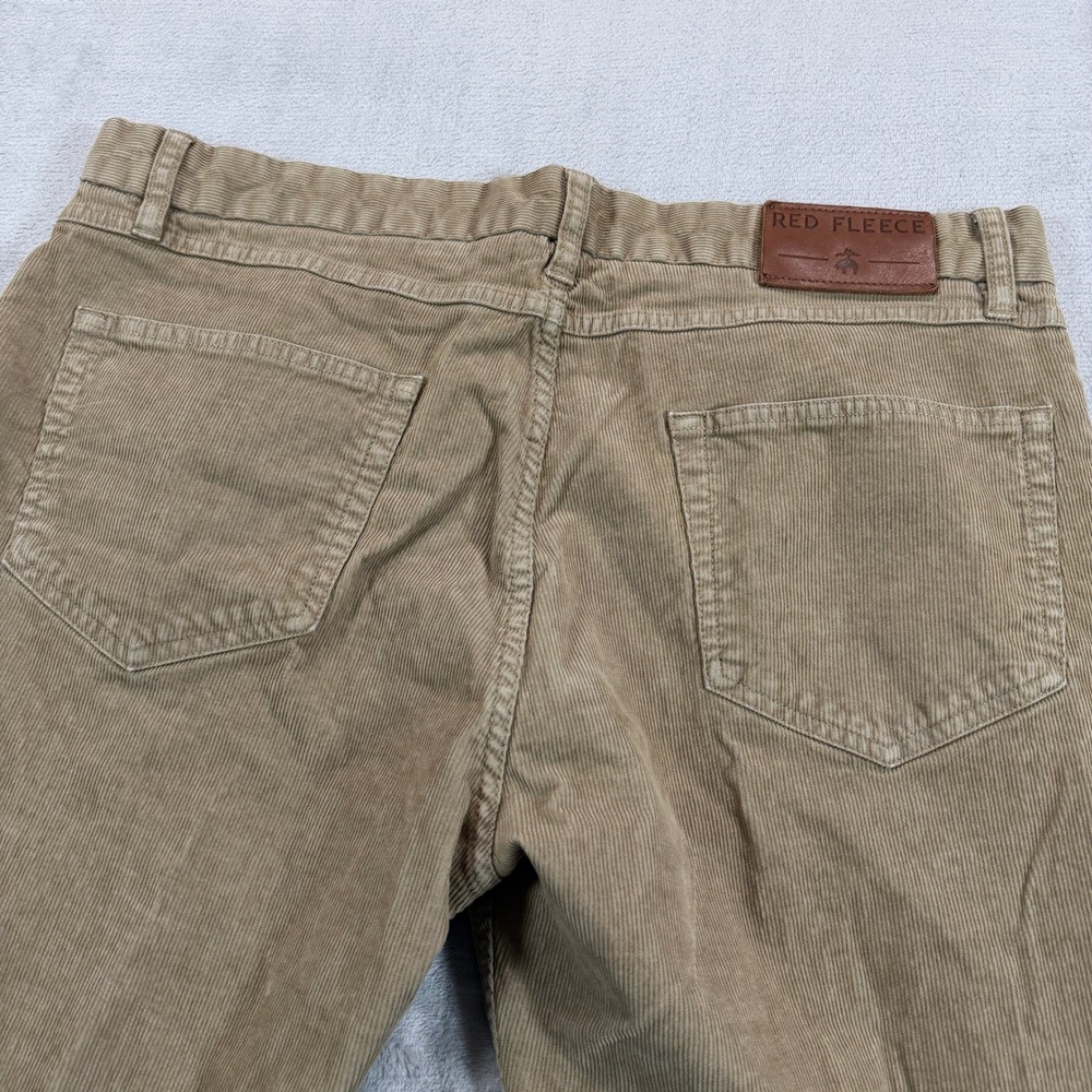 Brooks Brothers Red Fleece Mens 36x30 Tan Corduroy Pants Straight Leg Stretch - Picture 3 of 12
